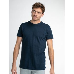 Petrol Industries - Heren Gestreept T-shirt - Blauw - Maat XL