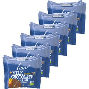 Leev® Bio | Maïswafels Melkchocolade | 3 Pack | 6 stuks | 6 x 102 gram