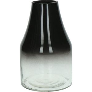 Vaas van het merk Pomax in zwart / doorschijnend glas