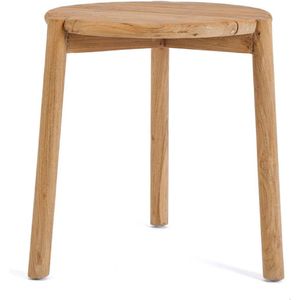 PS-Collection Gilimanuk Bijzettafel - Outdoor - 47x47x50cm - Naturel - Teakhout - bijzettafels, bijzettafel buiten, bijzet tafel, bijzettafel metaal met hout, bijzettafel vierkant, bijzettafel rond, bijzettafel industrieel,