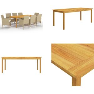vidaXL 9-delige Tuinset beige - Tuinset - Tuinsets - Eetset - Eetsets