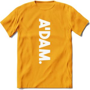 A'Dam Amsterdam T-Shirt | Souvenirs Holland Kleding | Dames / Heren / Unisex Koningsdag shirt | Grappig Nederland Fiets Land Cadeau | - Geel - XXL