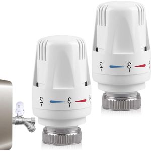 Thermostaatkop reservekop radiatorthermostaatventiel - M30 x 15 cm - kantoor en thuis - 2 stuks .