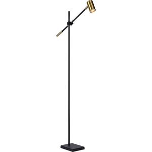 Atmooz - Vloerlamp Drita - GU10 - Staande Lamp - Stalamp - Woonkamer / Slaapkamer / Eetkamer - Zwart / Goud - Metaal - Hoogte : 156cm