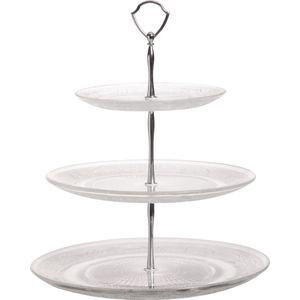 Cosy & Trendy Retro Etagere Met 3 Niveaus - Glas - Ø 18-25-29 cm x 34 cm