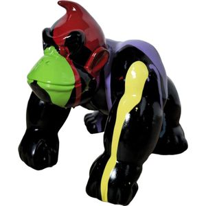donkey kong - aap - decoratief figuur - zwart- verfdruipers
