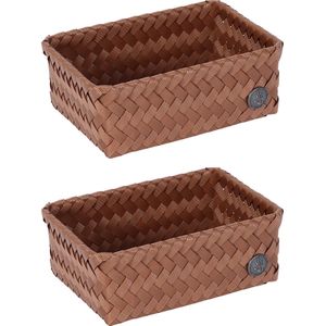Handed By FIT small - SET van 2 opbergmanden sienna bruin