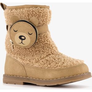Blue Box gevoerde teddy enkellaarsjes bruin - Maat 23 - Uitneembare zool