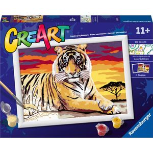 Ravensburger CreArt Majestic Tiger - Schilderen op nummer voor kinderen