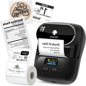 Draadloze Thermische Label Printer - Draagbare Bluetooth Label Maker Machine - Barcode Printer voor iPhone en Android Telefoons