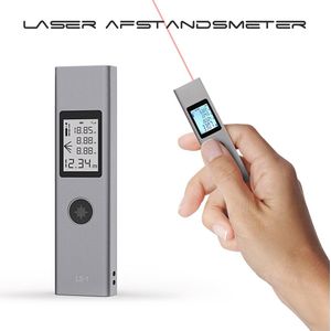 ATuMan DUKA LS-2 Professionele Laser Afstandsmeter - Ultracompact lasermeter - 25 meter bereik - USB oplaadbaar, LCD-display