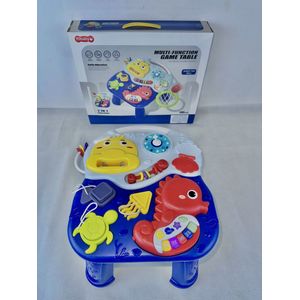 Multifunctioneel Babyspeelgoed - Muzikale Speeltafel met Piano en Bal om te Gooien - Elektronisch Educatief Speelgoed voor Baby’s en Peuters - Interactieve Tafel voor Motorische Ontwikkeling - Zeepaardje Thema - Speel- en Leerplezier met Geluid