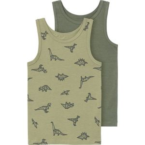 NAME IT NMMTANK TOP 2P SAGE DINO NOOS Jongens Ondergoed - Maat 110