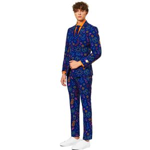 OppoSuits Doodle Dude - Mannen Kostuum - Gekleurd - Feest - Maat 50