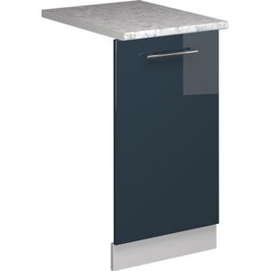 Vicco Fame-LineVoorpaneel vaatwasser – 45 cm , WB Marmer Donkerblauw hoogglans , WB Marmer