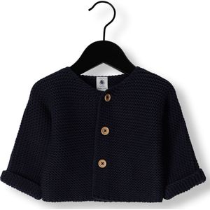 Petit Bateau A06ij Cardigan Truien & Vesten Unisex - Sweater - Hoodie - Vest- Donkerblauw - Maat 68