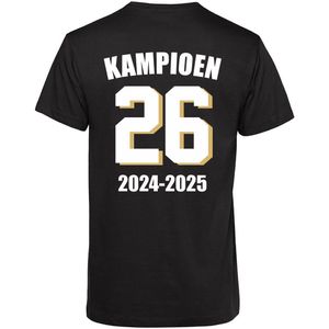 T-shirt 26x Kampioen 2025 | Eindhoven | Shirt Kampioen | Geen officieel PSV Artikel | Zwart | maat XL