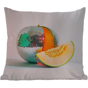 Buitenkussen - Disco - Discobal - Meloen - Pastel - 45x45 cm - Weerbestendig