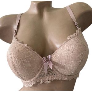 Dames BH 1267 push up met kant 90B beige