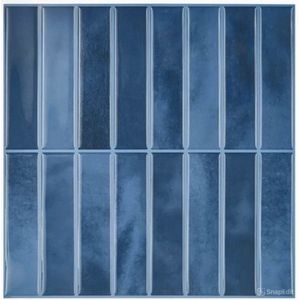 TileTastic tegelstickers - Blauw - 10 stuks - Geschikt voor huurwoningen - Eenvoudig aanbrengen of verwijderen - Plaktegels keuken en badkamer