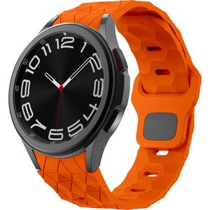 YONO Hexagon Bandje 20mm - Horlogebandje geschikt voor Samsung Galaxy Watch 6/5/4 (40/43/44/47mm Classic & Pro) - Oranje