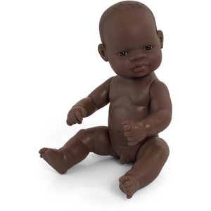 Miniland Babypop Afrikaans Jongen 32 Cm Bruin