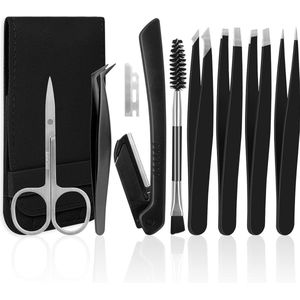 RVS Pincet Set - Professioneel en zwart