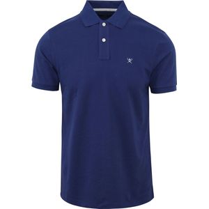 Hackett - Polo Kobaltblauw - Slim-fit - Heren Poloshirt Maat XL