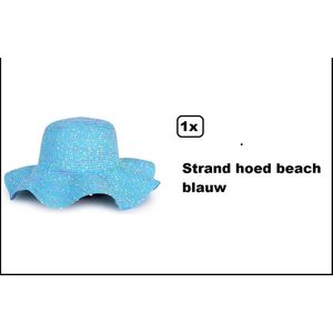 Strandhoed blauw Beach - Toppers strand tropical festival zomer festival zon hoed hoofddeksel