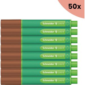 50x Viltstift Schneider Link-It 1 - 0mm mahogany-brown