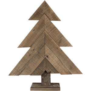 Clayre & Eef Decoratie Kerstboom 48x10x56 cm Bruin Hout