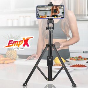 Tripod met afstandsbediening - Smartphone Bluetooth Remote Shutter - Tiktok Tripod - Camera Statief 102 Cm Aluminium Tripod voor Fotocamera en Smartphone - iPhone Tripod - Canon – Nikon - Sony - Spiegelreflexcamera