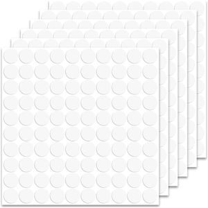 600 stuks dubbelzijdige plakstippen - Transparante ronde plakpunten - Verwijderbare plakpunten voor ballonnen, vakantiedecoraties, knutselen, papier, glas, metaal (6 mm)