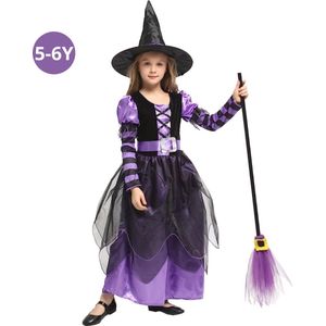 Nivard Halloween Kostuum - Halloween Outfit - Kinderen - Meisje - Kind - 5 tot 6 Jaar - Costume - Carnaval - Carnavalskleding - Dames & Heren