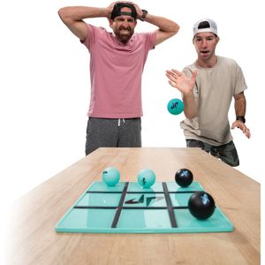 Dude Perfect Sticky Tic Tac Toe – Behendigheidsspel voor kinderen & volwassenen – Sticky Ball Trick Shot Spel – Boter, Kaas en Eieren - Familie- & partyspel
