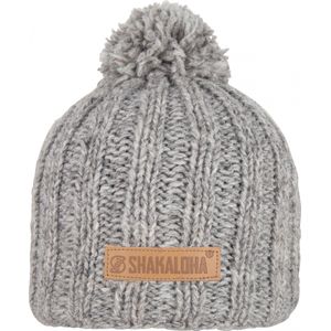 Shakaloha Gebreide Wollen Muts Heren & Dames Beanie Hat van schapenwol met polyester fleece voering - Bopper Beanie Grey Unisex - One Size Wintermuts