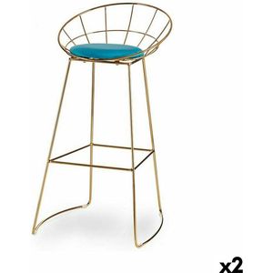 Kruk Blauw Gouden Ijzer 51 x 94 x 52 cm (2 Stuks)