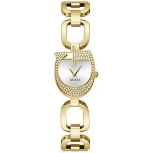 Guess Dames Horloge GW0683L2 Staal met Geelgouden Plating Quartz en Gouden Wijzerplaat