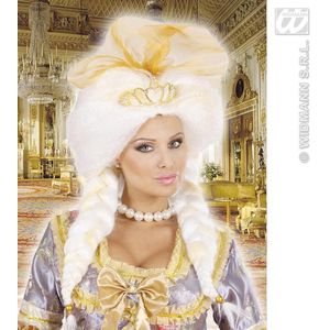Widmann - Pruik, Fantasie Koningin - Wit / Beige - Carnavalskleding - Verkleedkleding