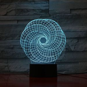 3D Led Lamp Met Gravering - RGB 7 Kleuren - Illusie