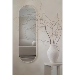 Nordic Style® Passpiegel 125x40cm | Mat Wit | Scandinavische Spiegels | Pas spiegel | Staande spiegel | Kleedkamer spiegel