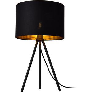 Tafellamp Metz tripod lamp 51xØ30 cm zwart en goud E14