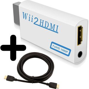 Wii naar HDMI Adapter Converter 1080p Full HD Kwaliteit Met HDMI Kabel