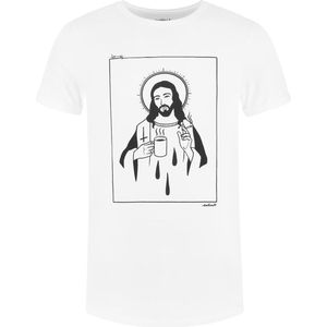 Collect The Label - Hip Tattoo Jezus T-shirt - Wit - Unisex - XXL