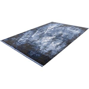Pierre Cardin Elysee Lalee- Vintage - Super zacht - Shinny - acryl viscose - Vloerkleed – hotel sjiek - design tapijt fraai – modern designer Karpet - 200x290- Blauw zwart