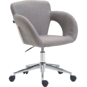 In And OutdoorMatch Bureaustoel Viviette - Grijs - Stof - Hoge kwaliteit bekleding - Luxe bureaustoel - Moderne uitstraling