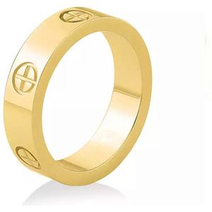Soraro Ring | Goudkleurig | Ringen Mannen | 18mm | Ring Heren | Mannen Cadeau voor Man Cadeautjes | Vaderdag | Vaderdag Cadeau