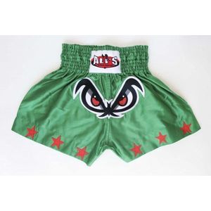 Ali’s Fightgear Kickboksbroek Kort Ogen Groen Maat S kinderen