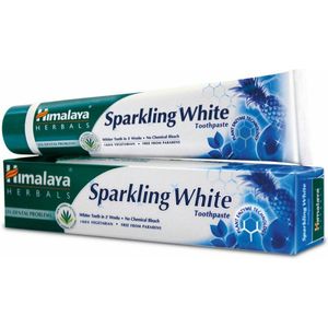 Himalaya Herbals Sparkling White Herbal Toothpaste - Kruidentandpasta - Vegetarisch - Gezonde en Witte Tanden - Tandpasta Zonder Fluoride en Parabenen - 75ml