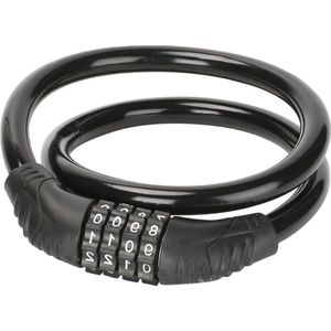 Universeel cijferslot kabelslot voor mountainbike - roze 4-cijferige code 15 mm x 600 mm